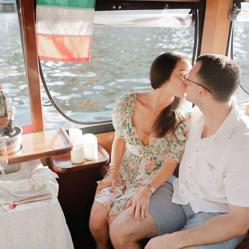 The fact that we're getting married in Italy and got engaged with a gondola ride and the Italian flag is so serendipitous!!! I still can't get over how this happened! Alex is the best planner ever!!
