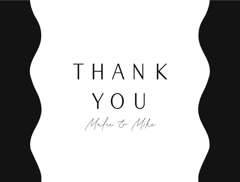 Molnar Landscape | Dark Charcoal | Zola Thank You Cards
