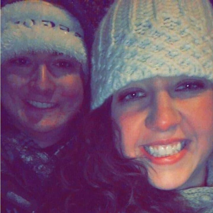 Sledding in the snow, January 2018
