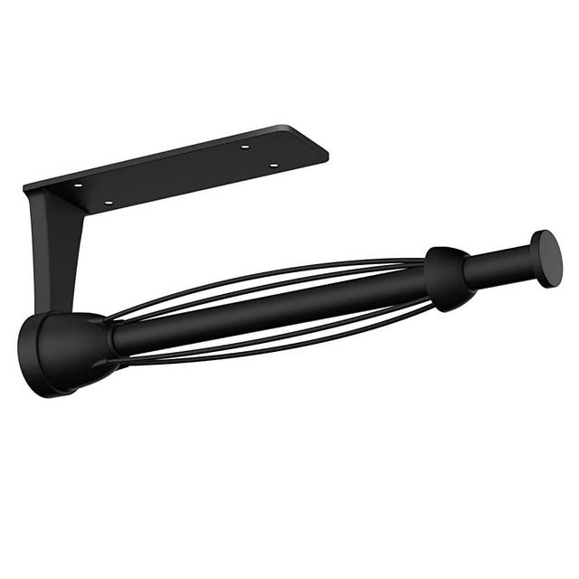 Single Hand Operable Paper Towel Holder Under Cabinet with Damping Effect for Kichen Bathroom(Black)…