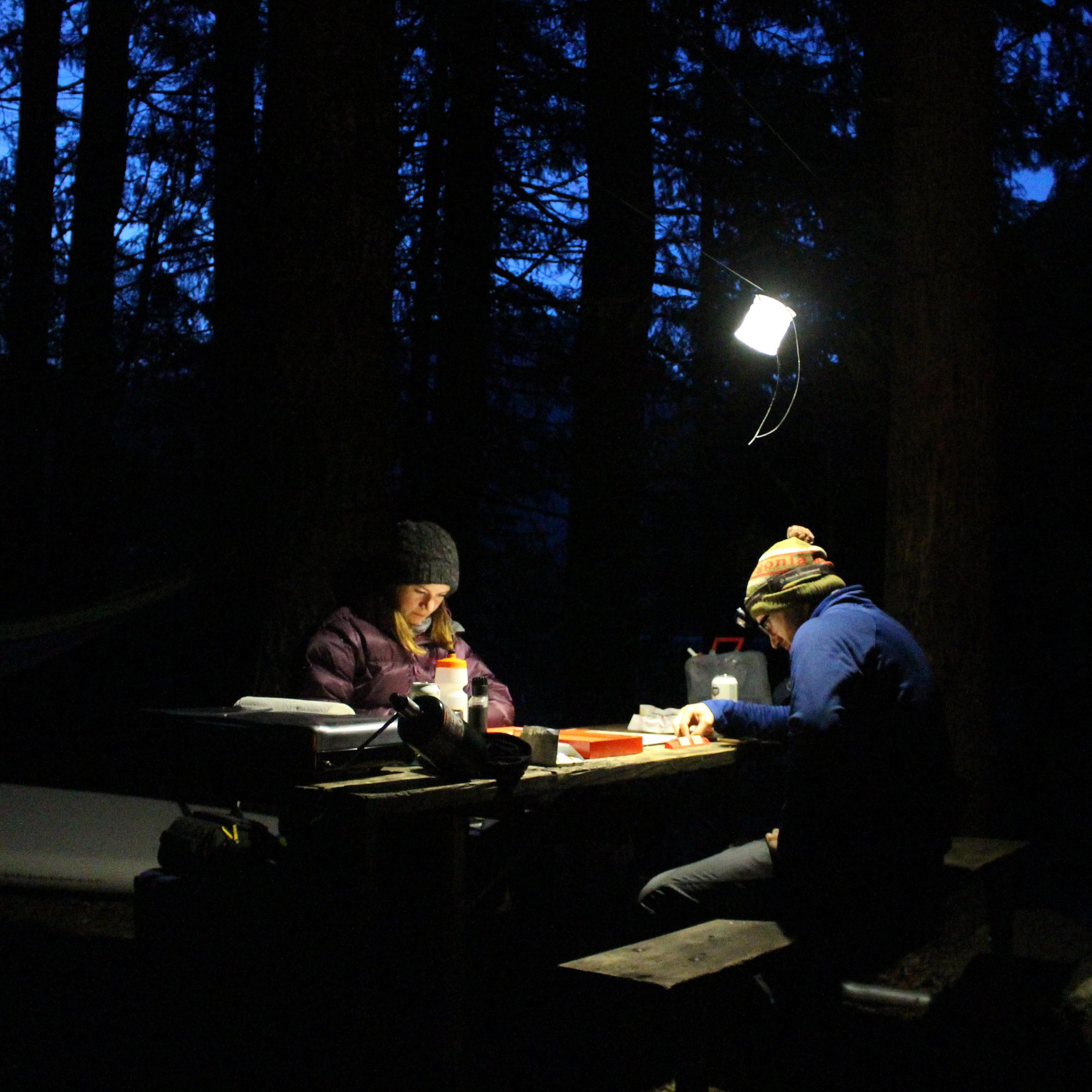 Camping & Scrabble...a favorite combination