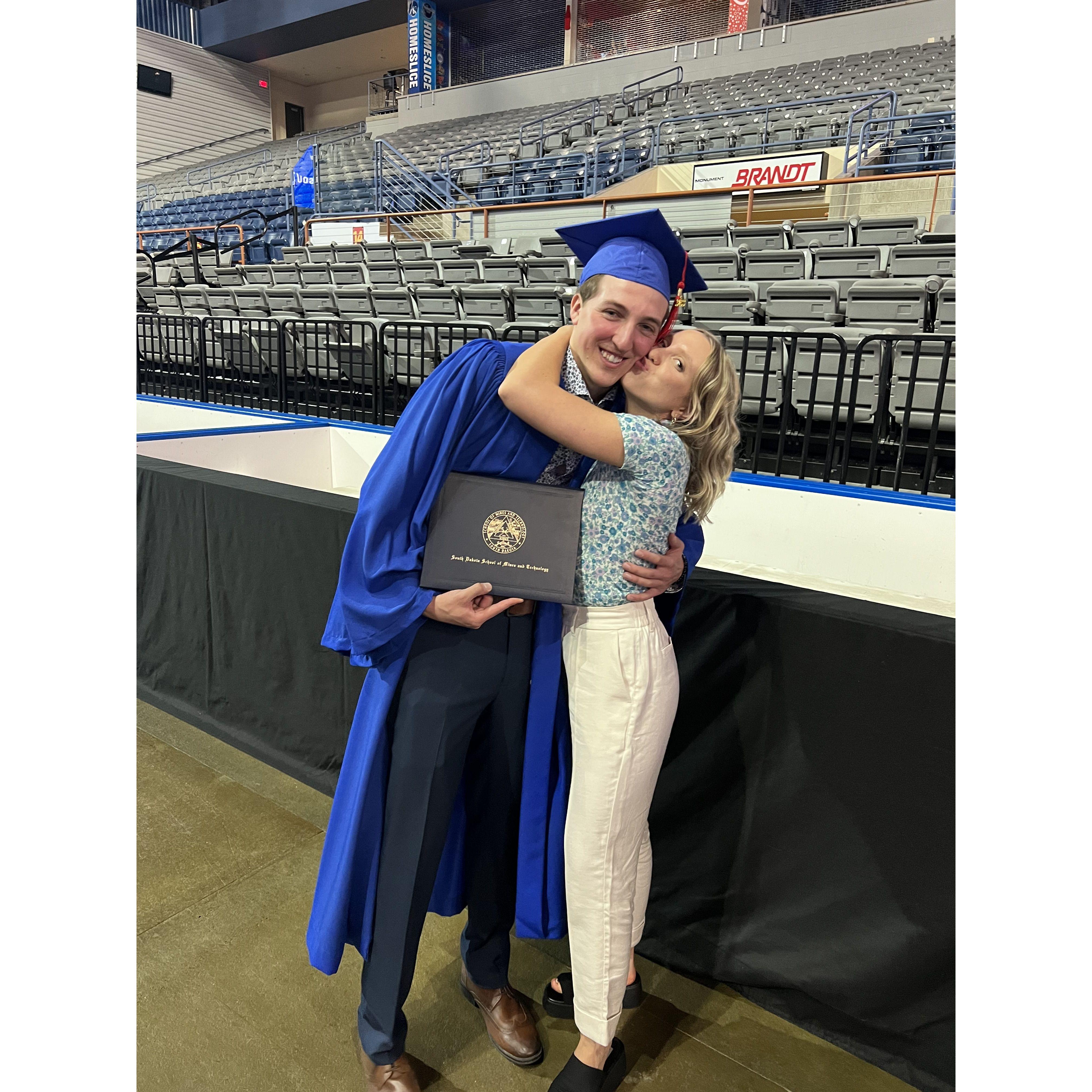 Coy graduates with his Bachelor Degree in Mechanical Engineering
