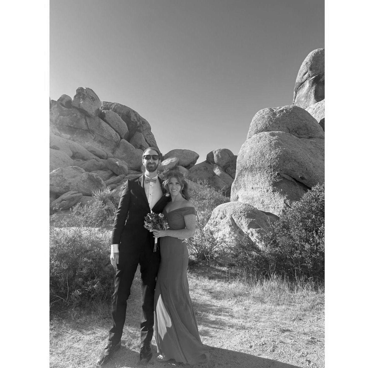 Elizabeth & Tylers wedding in Joshua Tree National Park, Fall 2023