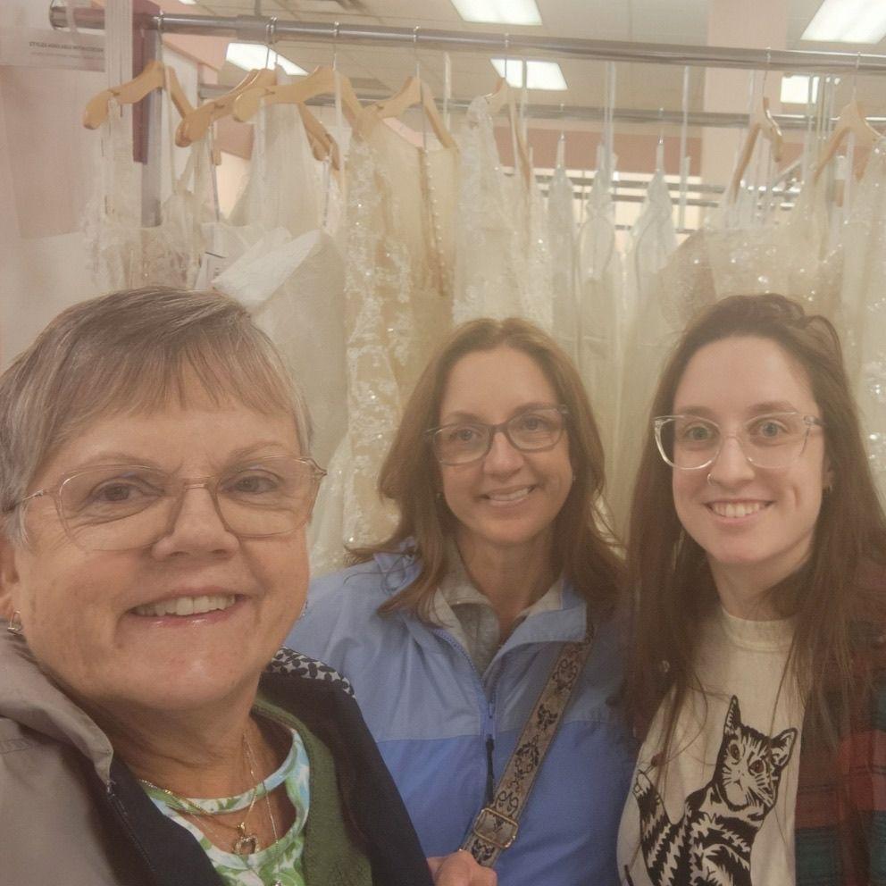 Wedding dress shopping for Hannah, April 2025