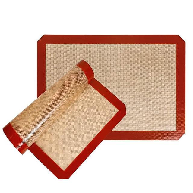 STATINT Silicone Baking Mat Non-Stick, Set of 2 Half Sheet Heat Resistant Liner | Cookies, Meats, Vegetables, Pastries | Reusable, Eco-Friendly, Dishwasher Safe, 16.5" x 11.6"