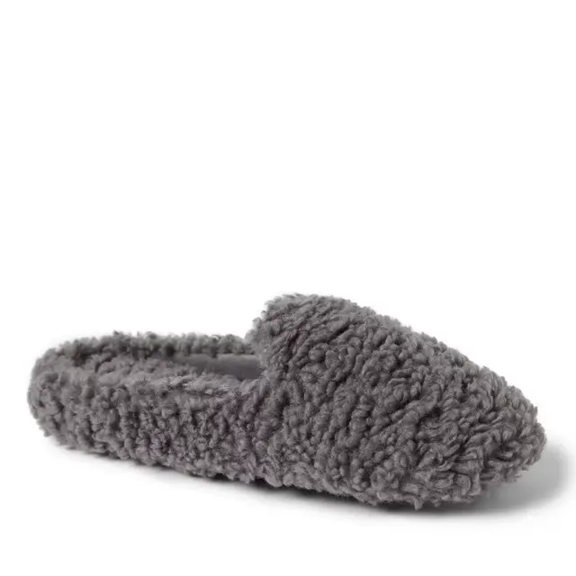 Nestwell™ Large Cozy Sherpa Slippers in Sharkskin