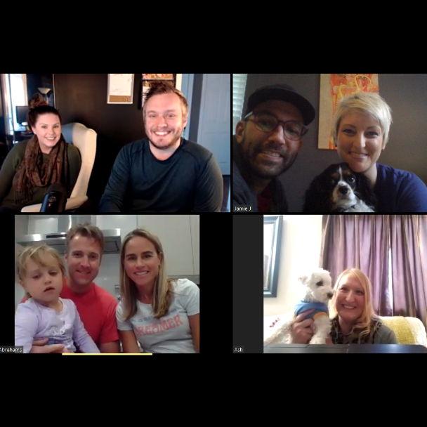 Easter over Zoom calls in 2020.