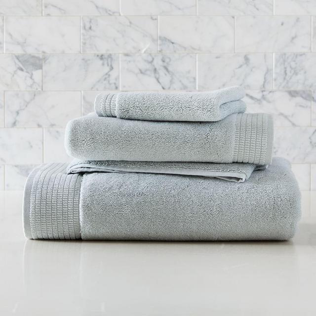 Organic Premium Spa Towel Set, Freshwater Blue, Set of 3