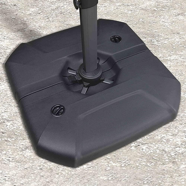 PURPLE LEAF Patio Umbrella Base Water & Sand Filled Weighted Base Outdoor Umbrella Base for Cantilever Offset Patio Umbrella, 300 Lbs