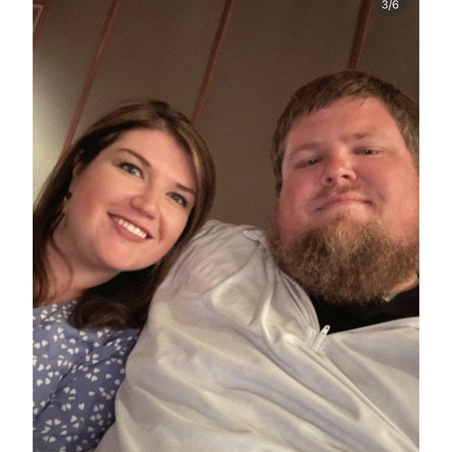 Our very first photo together seeing Bert "The Machine" Kreischer perform