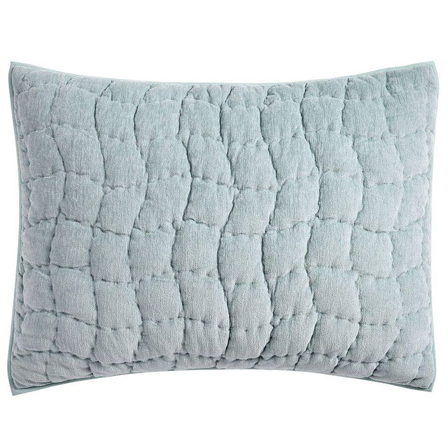 Cozy Cloud Handcrafted Quilted Sham, Chambray, Standard
