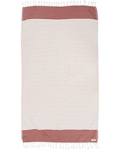 Sand Cloud Turkish Towel - Peshtemal Cotton - Great for Beach or as a Blanket - The Letoon (Burgundy)