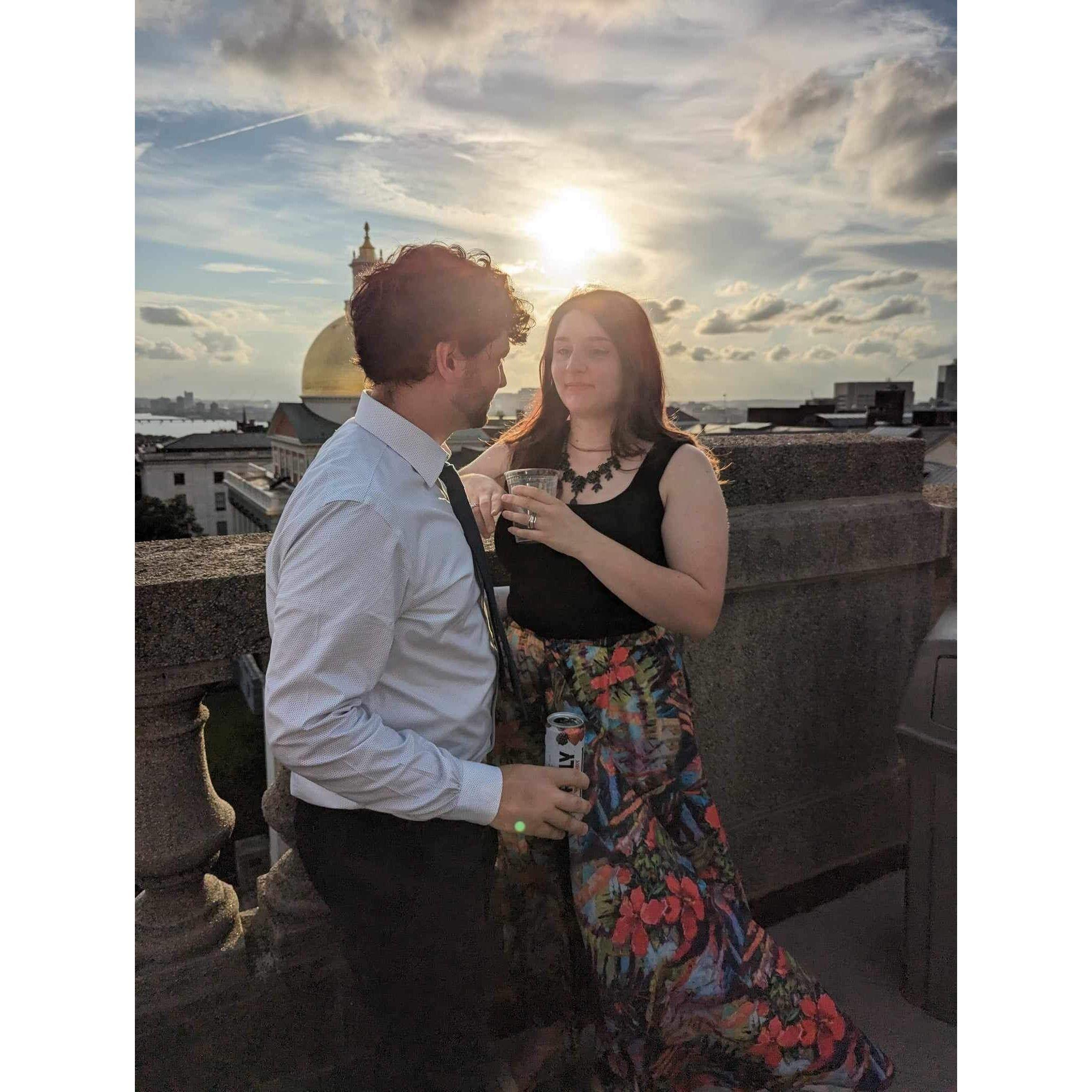 Our friend's summer rooftop wedding