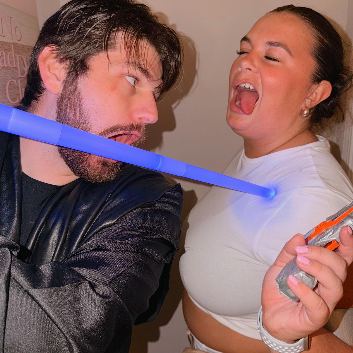 Halloween as Anakin and Padme (we are HUGE Star Wars fans)