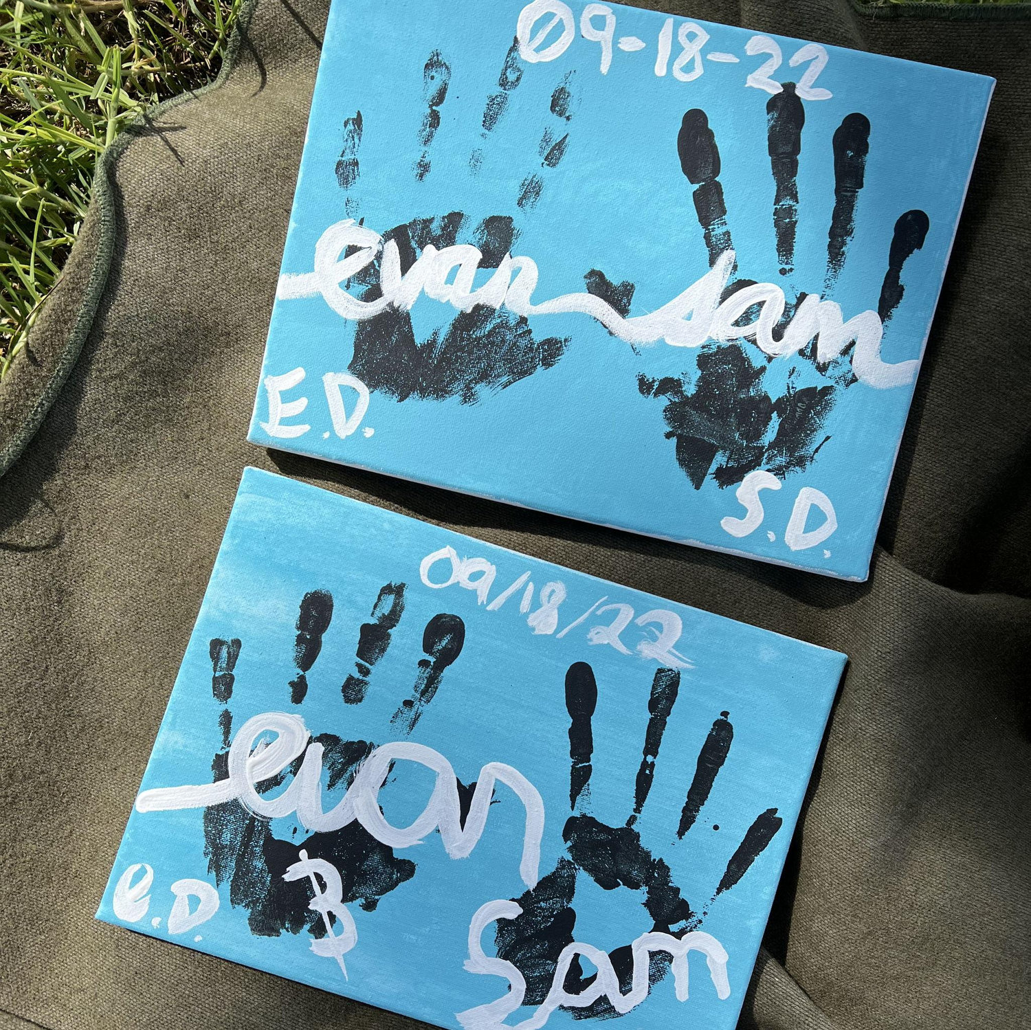 Hand paintings we made at Mile Square.