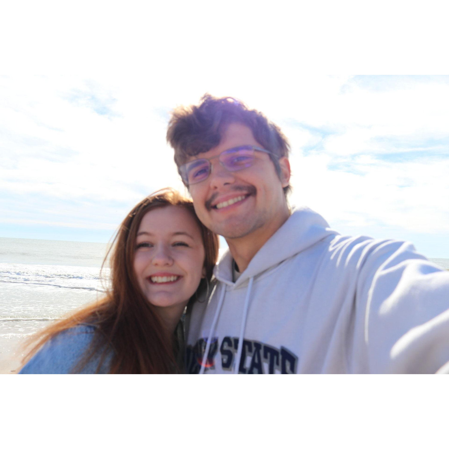 Our first trip together - a spontaneous beach weekend in January 2024