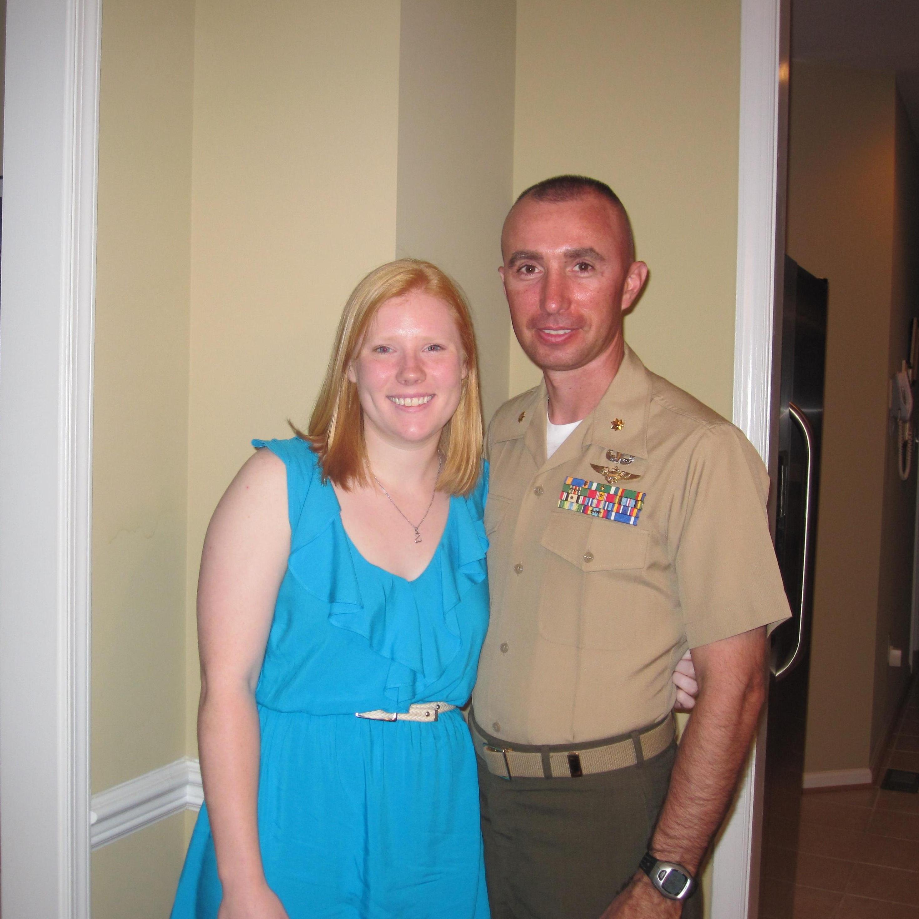 Celebrating Dave's Marine Corps retirement!