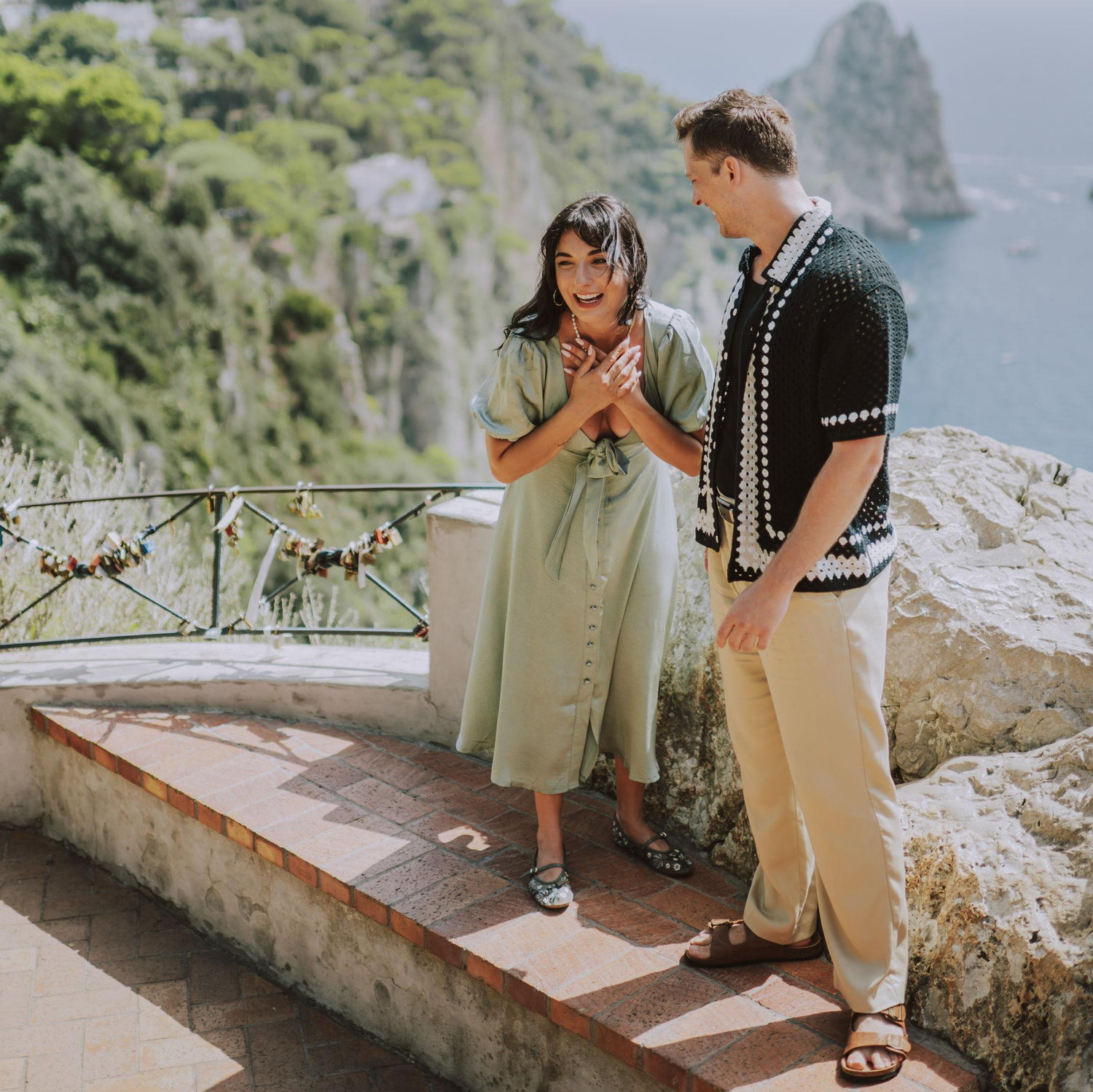 He popped the question!