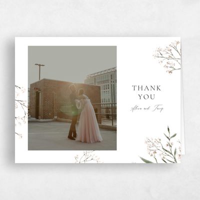 White Wedding Thank You - Sweetbay Photo