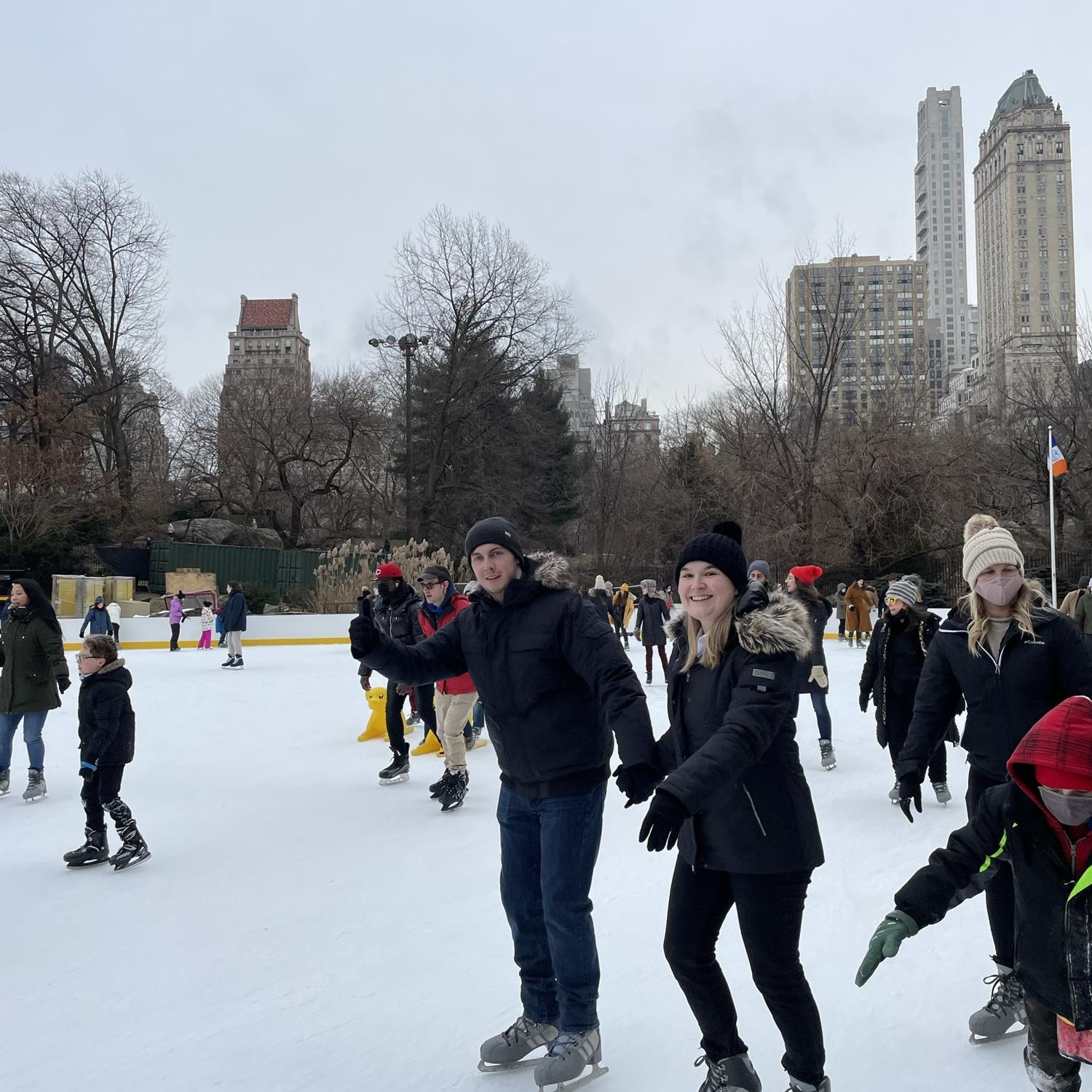 Ice skating in Central Park (February 2022).