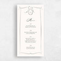 Beige Wedding Menu - Lucille