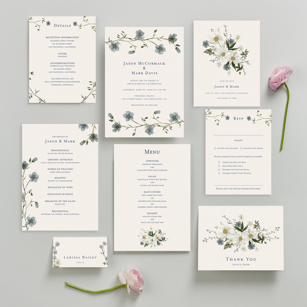 Winstead Portrait | Linen | Zola Wedding Invitations