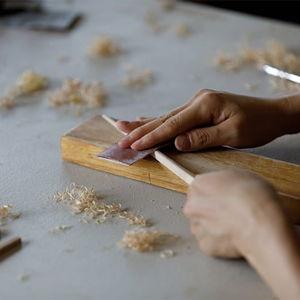 Woodworking chopstick class in Japan