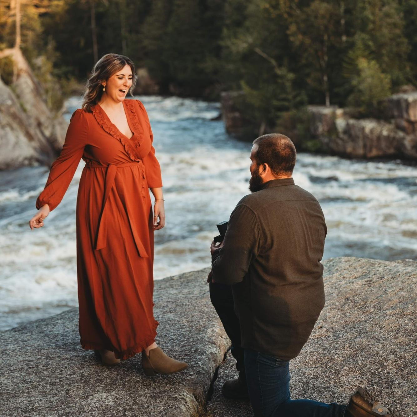 The proposal, in the same spot we went on our first Golden Road date🤍