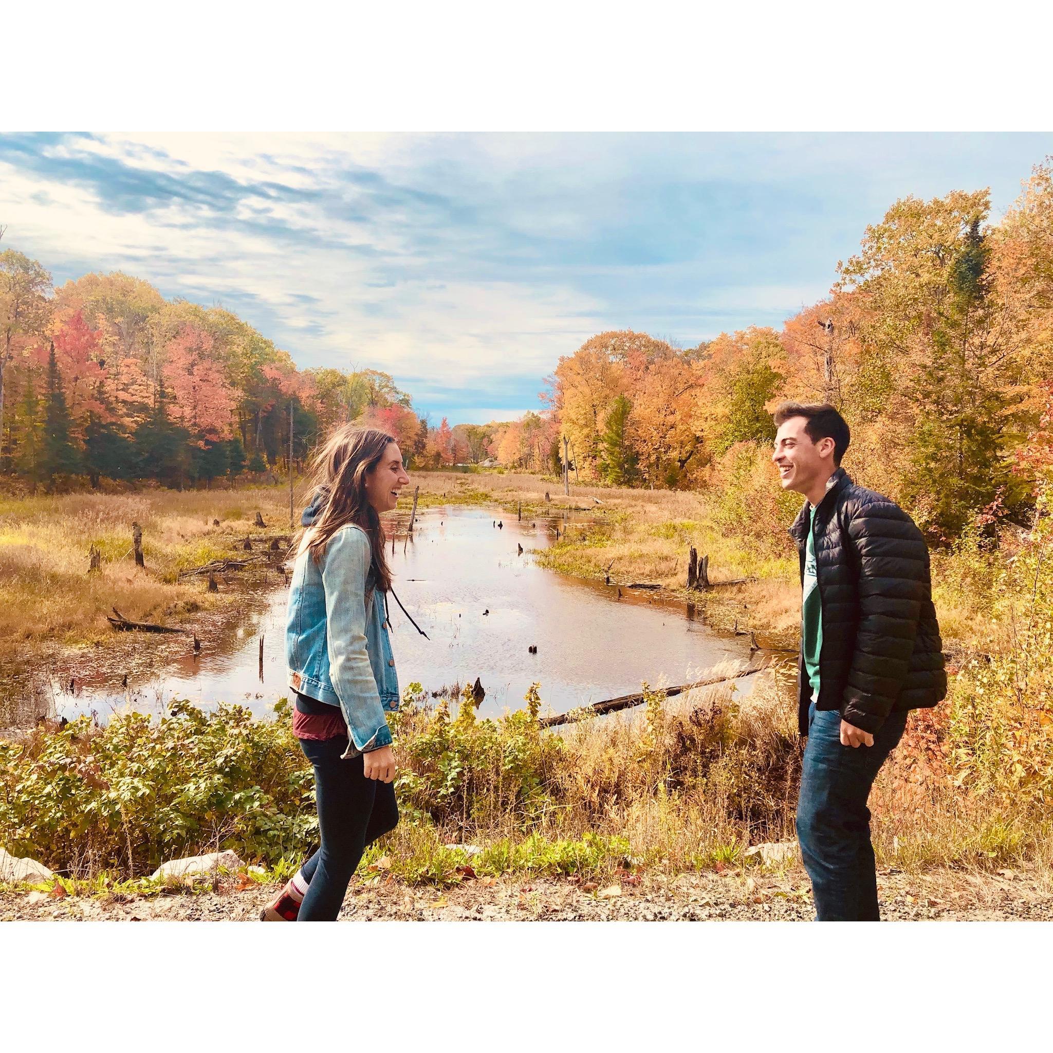 JJ Bittker & Hannah Manson @ the Beaver Dam near the cottage