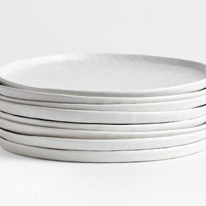 Mercer Matte White Porcelain Dinner Plates, Set of 8