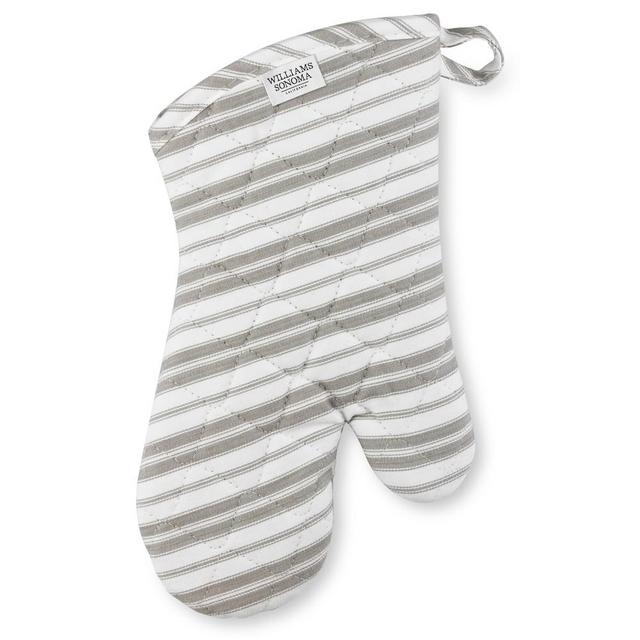 Williams Sonoma Striped Oven Mitt, Drizzle Grey