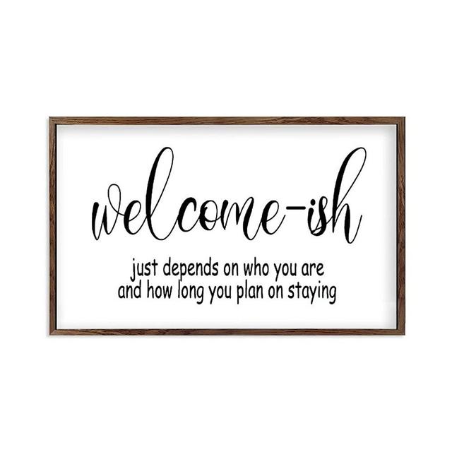 Welcome ish Wooden Sign Home Decor Welcome Sign Funny Welcome Sign Farmhouse Decor Rustic 12in x 22in
