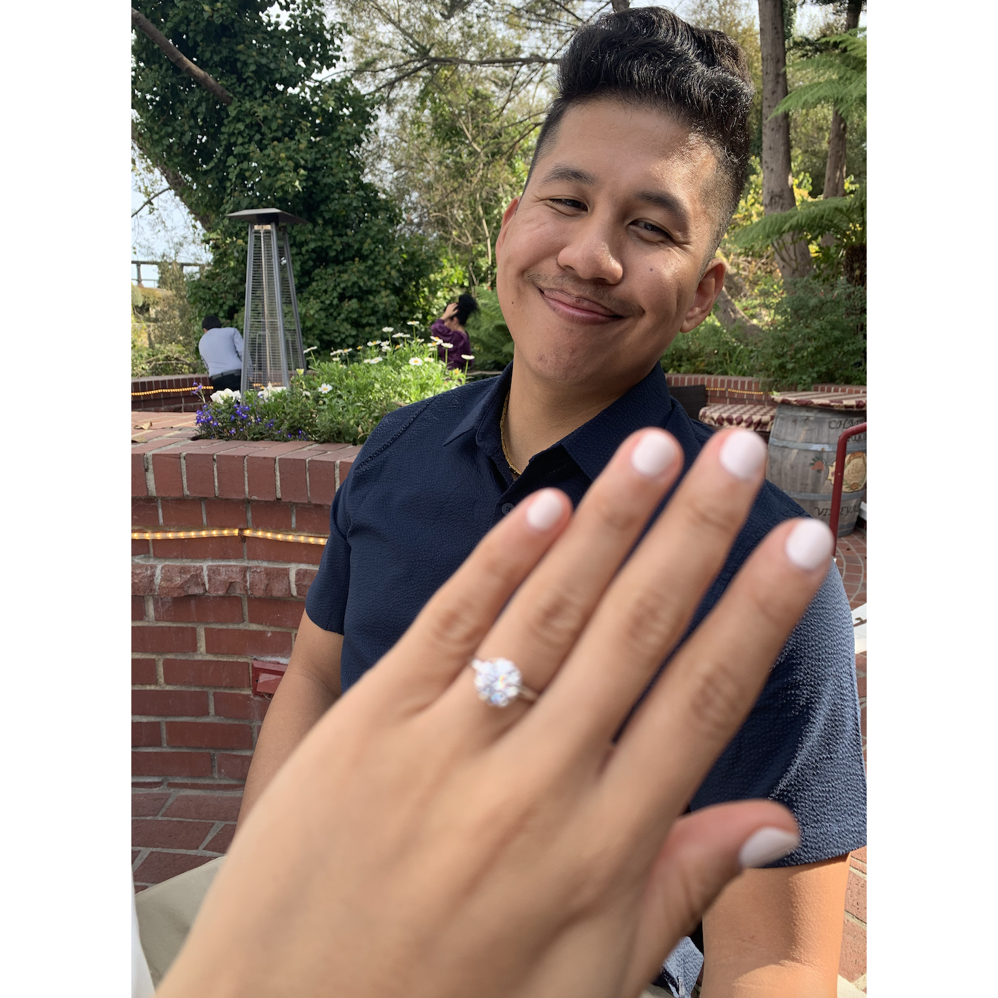 The day we got engaged! Look at that smile :)