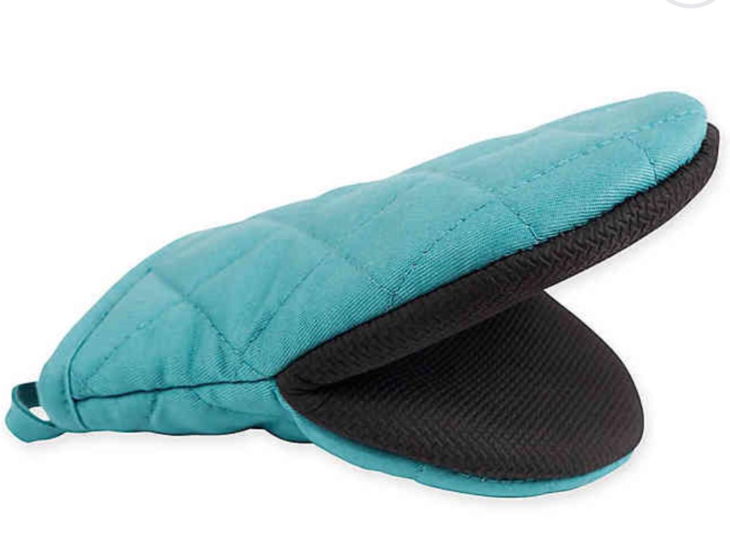 7-Inch Grabber Mini Oven Mitt in Caribbean Blue