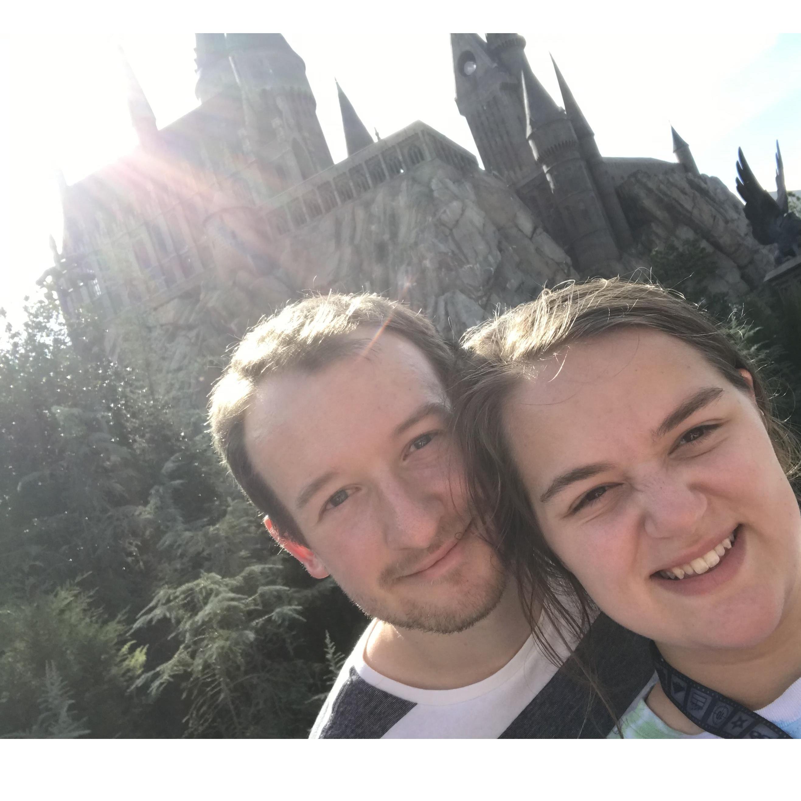 We went to Hogwarts the day before we got engaged. Who knew?