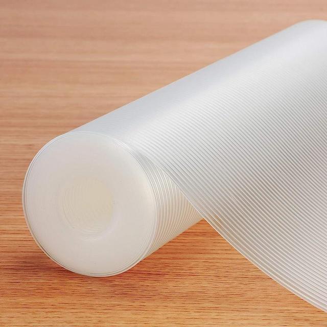 Glotoch Shelf Liner 17.5" x 30 ft. - Non Adhesive Refrigerator, Kitchen, Drawer Liners, Waterproof and Durable Fridge Table Place Mats for Cupboard, Cabinet, Drawer Liner, Clear