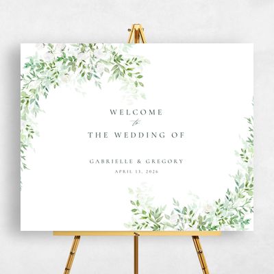 White Wedding Sign - Farnham Landscape