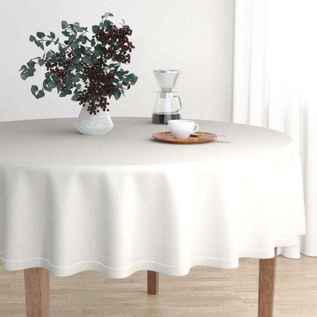 MALAY ROUND TABLECLOTH Light Ivory Solid for Wildflowers
