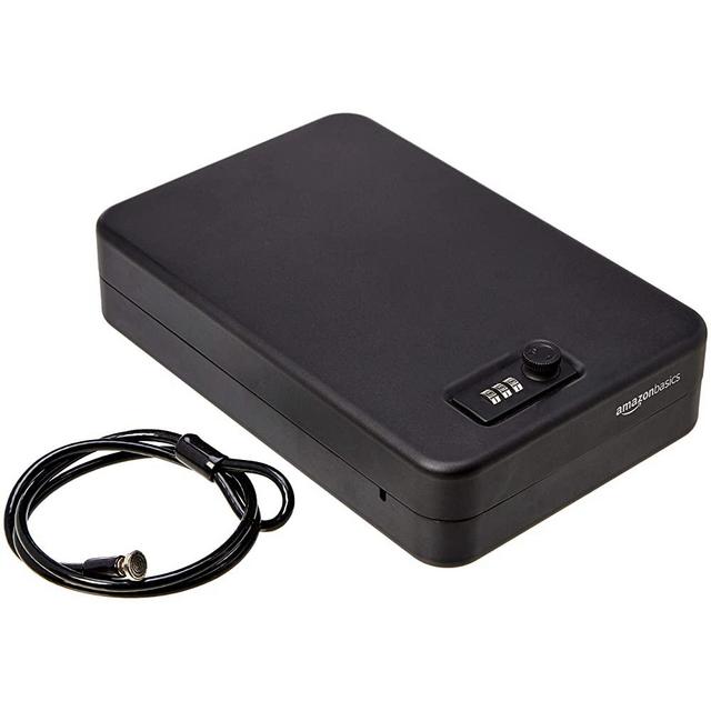 AmazonBasics Portable Security Case Lock Box Safe, Combination Lock, XXL