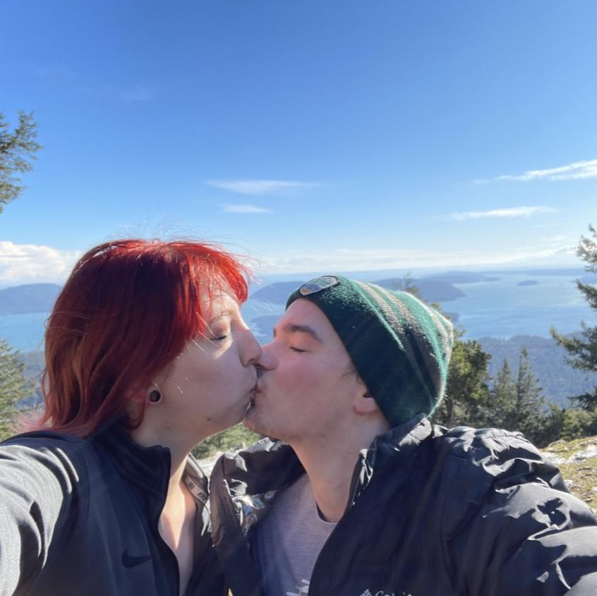 Zach proposed at Mt. Constitution on Orcas Island.