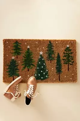 Snowy Forest Doormat
