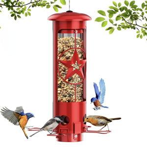 Squirrel Proof Bird Feeder, Red