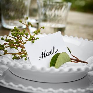 Pearl White Rim Soup Bowl, Set of 2