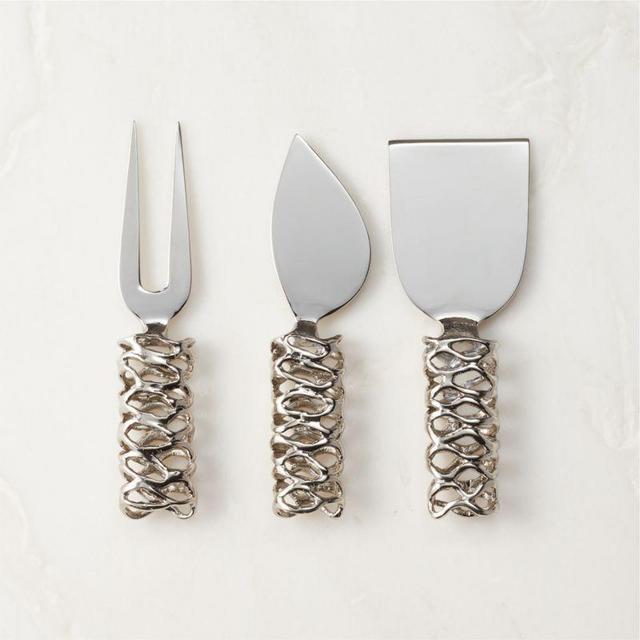 Mizzle Stainless Steel Cheese Knives Set of 3