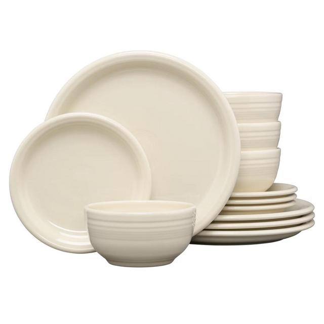 Linen Bistro Coupe 12-Piece Dinnerware Set, Service for 4
