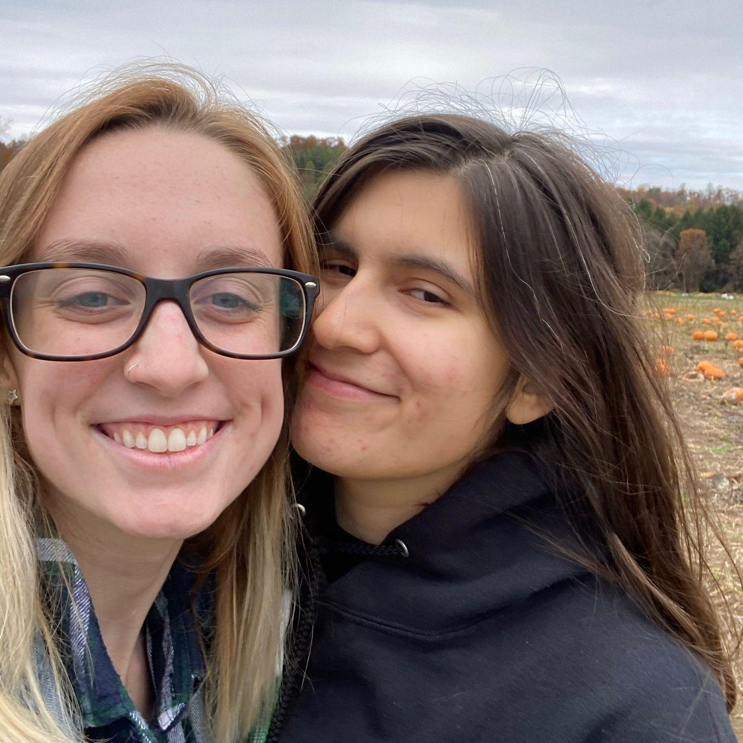 Pumpkin-picking at Mazezilla, October 2020