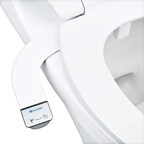 Brondell Bidet - Thinline SimpleSpa SS-150 Fresh Water Spray Non-Electric Bidet Toilet Attachment in White with Self Cleaning Nozzle