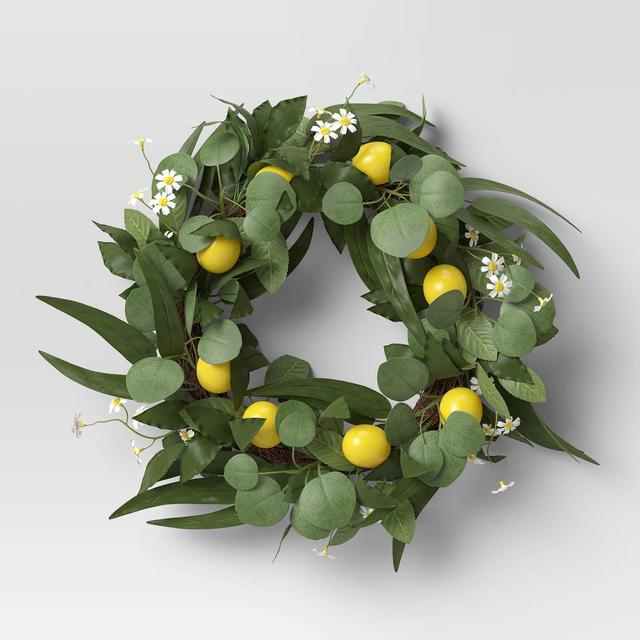24" Artificial Lemon Wreath - Threshold™