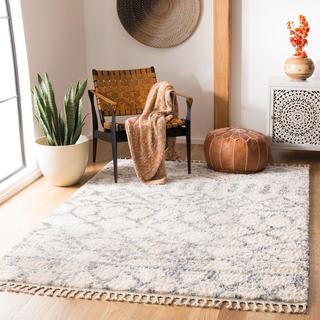 Berber Fringe Shag Maryann Trellis Area Rug