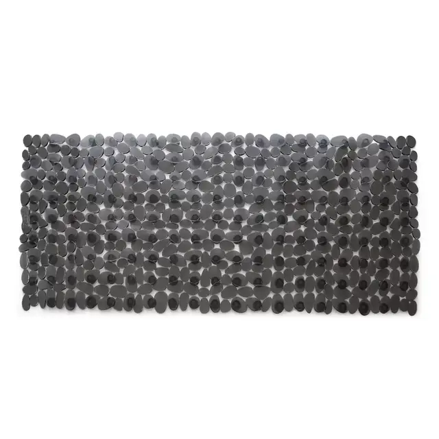 Simply Essential™ Rocks 16" x 35" Vinyl Tub Mat in Grey